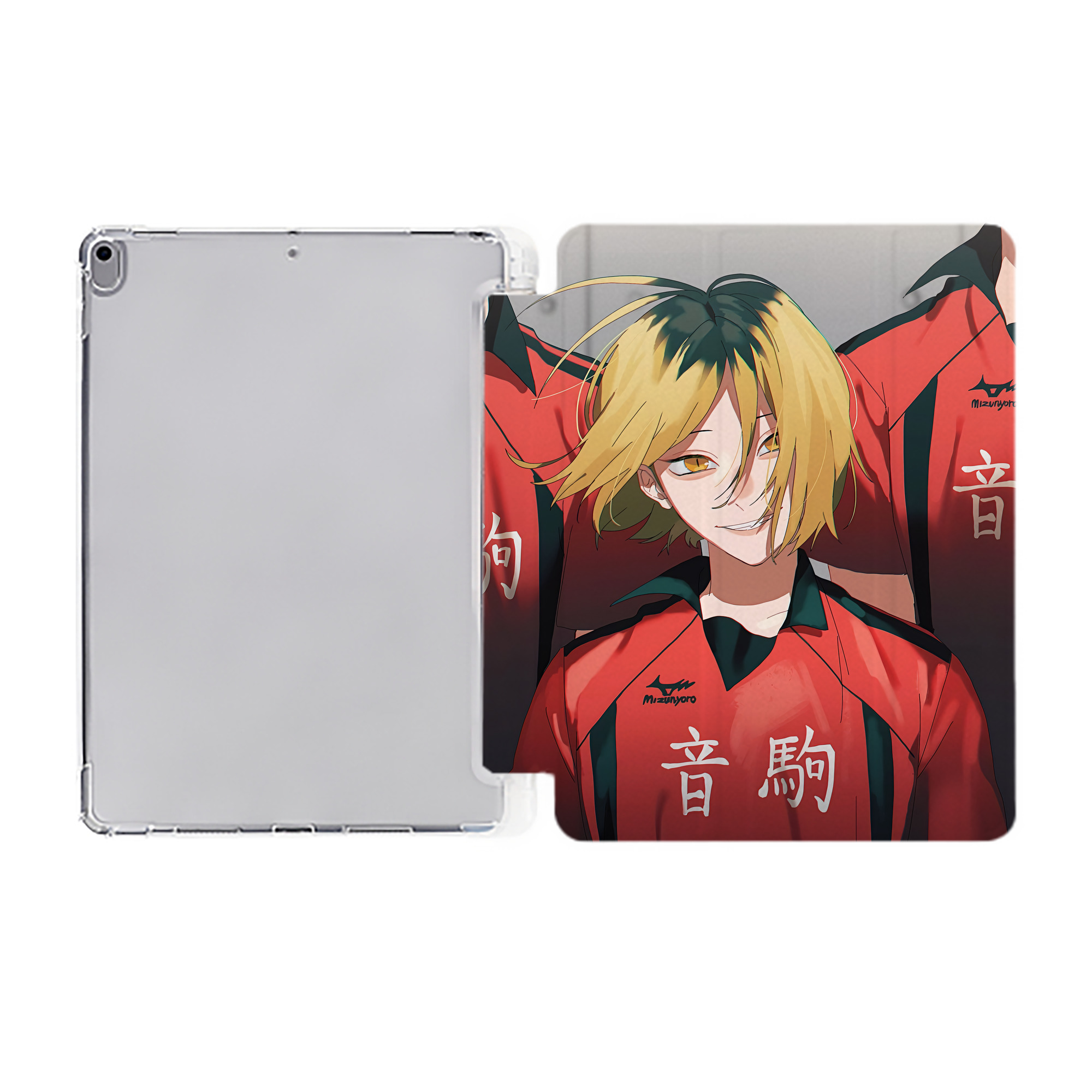 （画像用） ハイキュー!! Haikyu!! IPad ケース ペン収納付き 三つ折りスタンド PUレザー×シリコン 対応機種9.5/10.5/10.9インチ